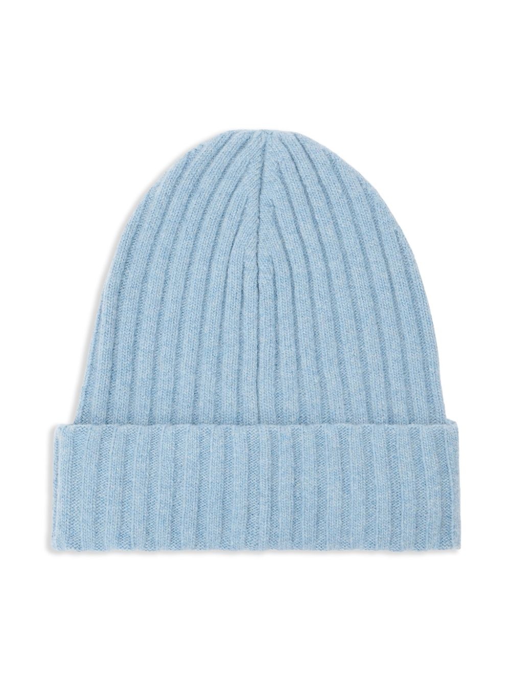 logo-patch ribbed beanie hat - 2