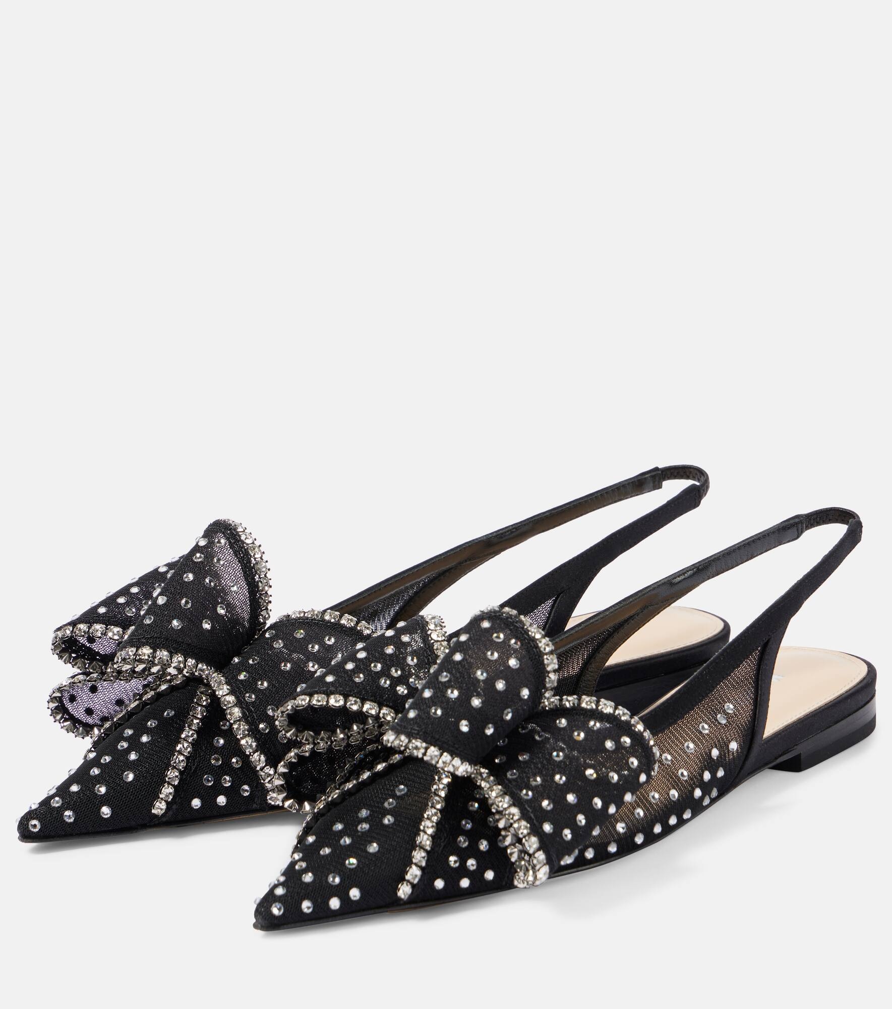 Le Cadeau mesh slingback flats - 4