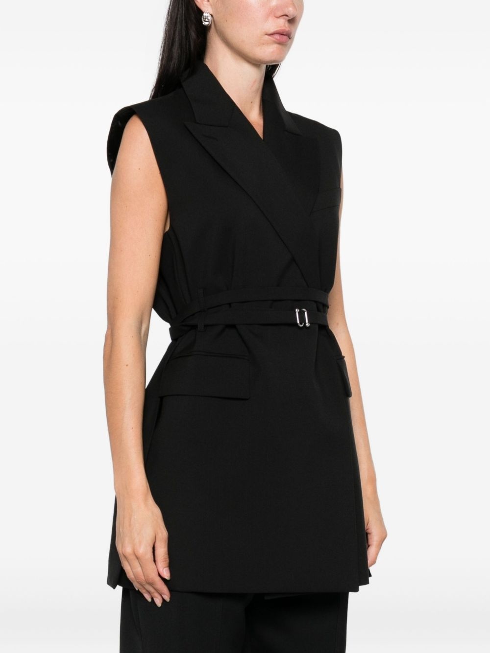 belted blazer - 3