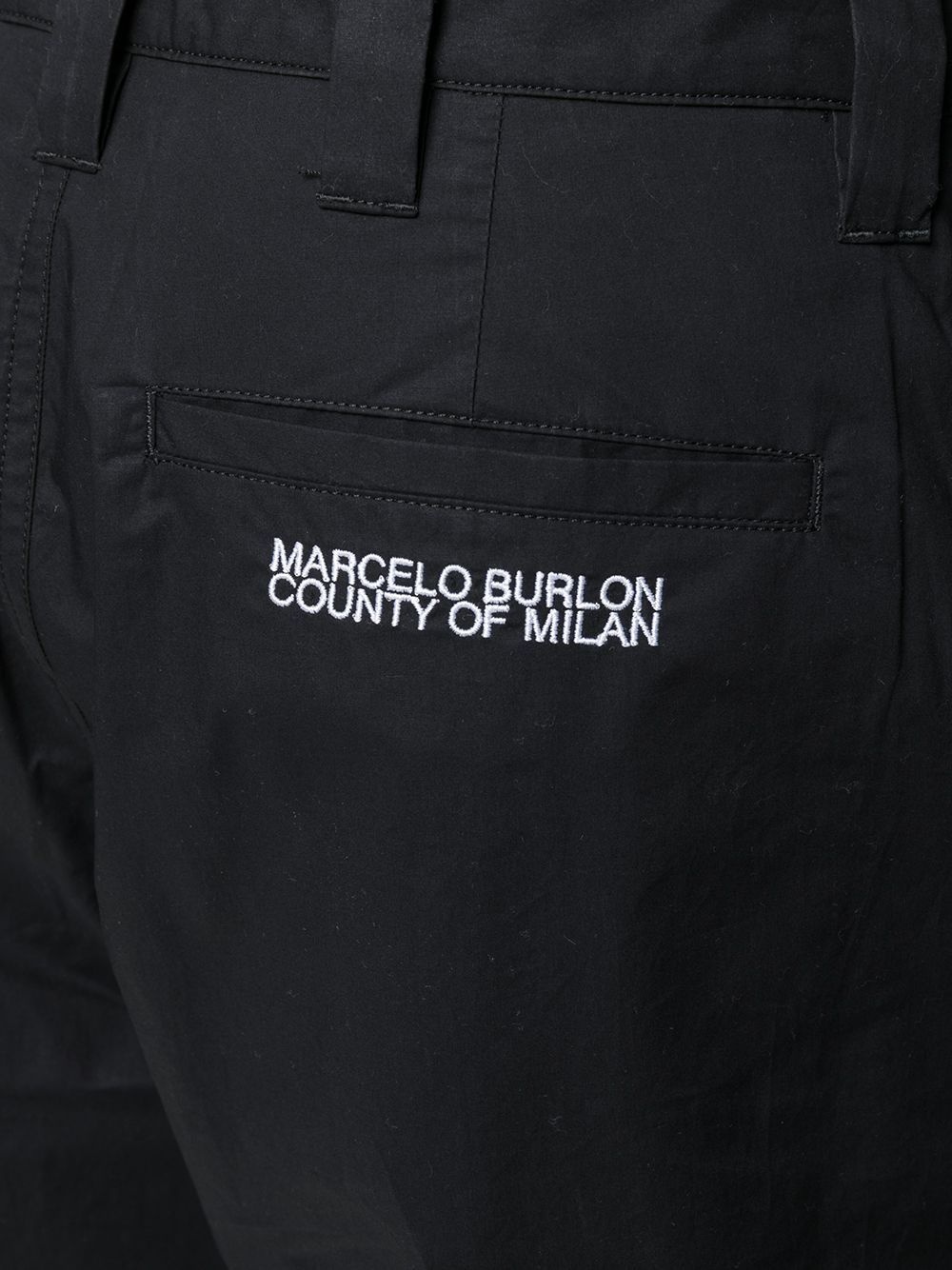 logo embroidery cargo pants - 5