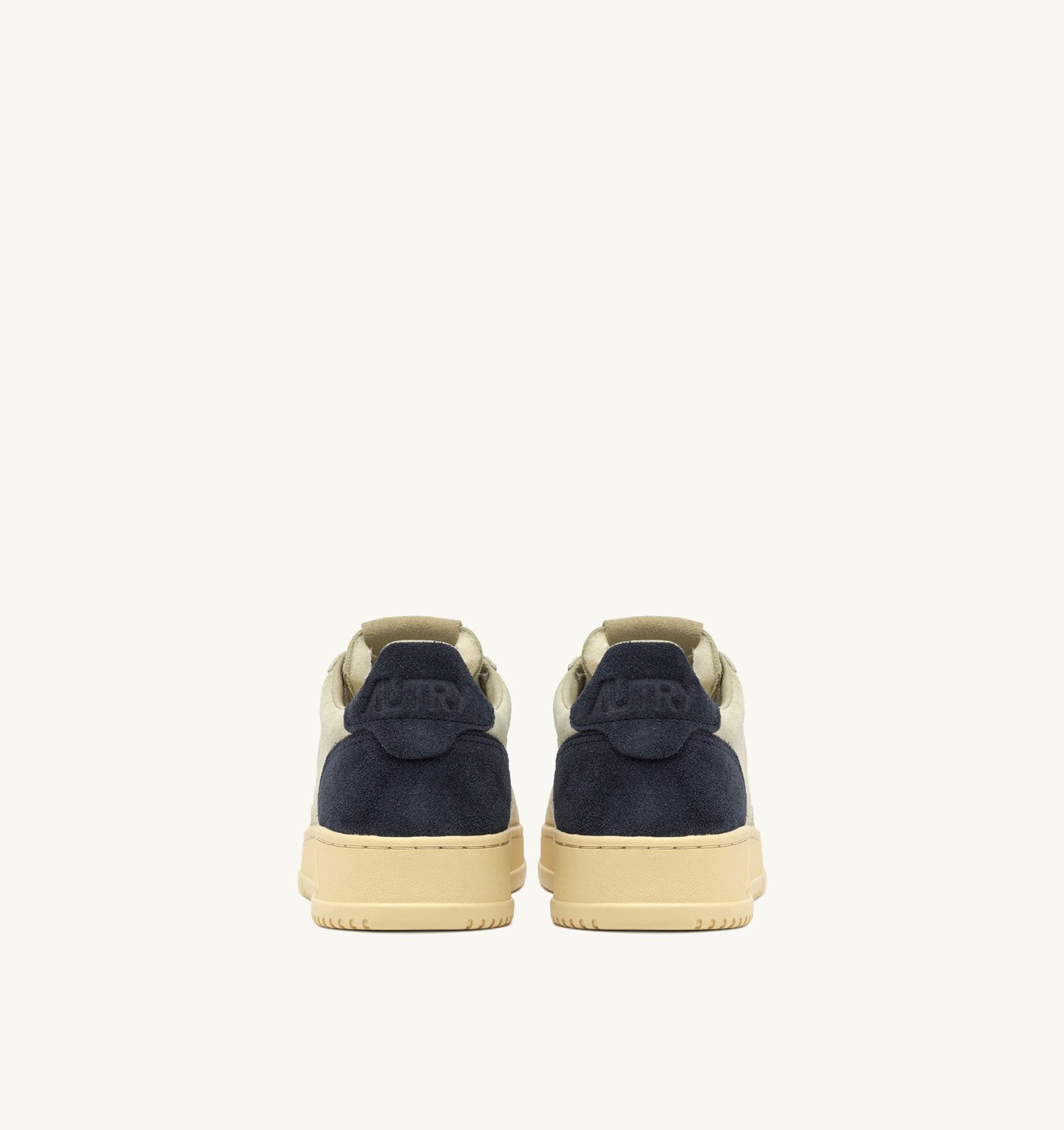 MEDALIST LOW TRICOLOR SNEAKERS IN BEIGE ECRU AND SPACE BLUE SUEDE - 3