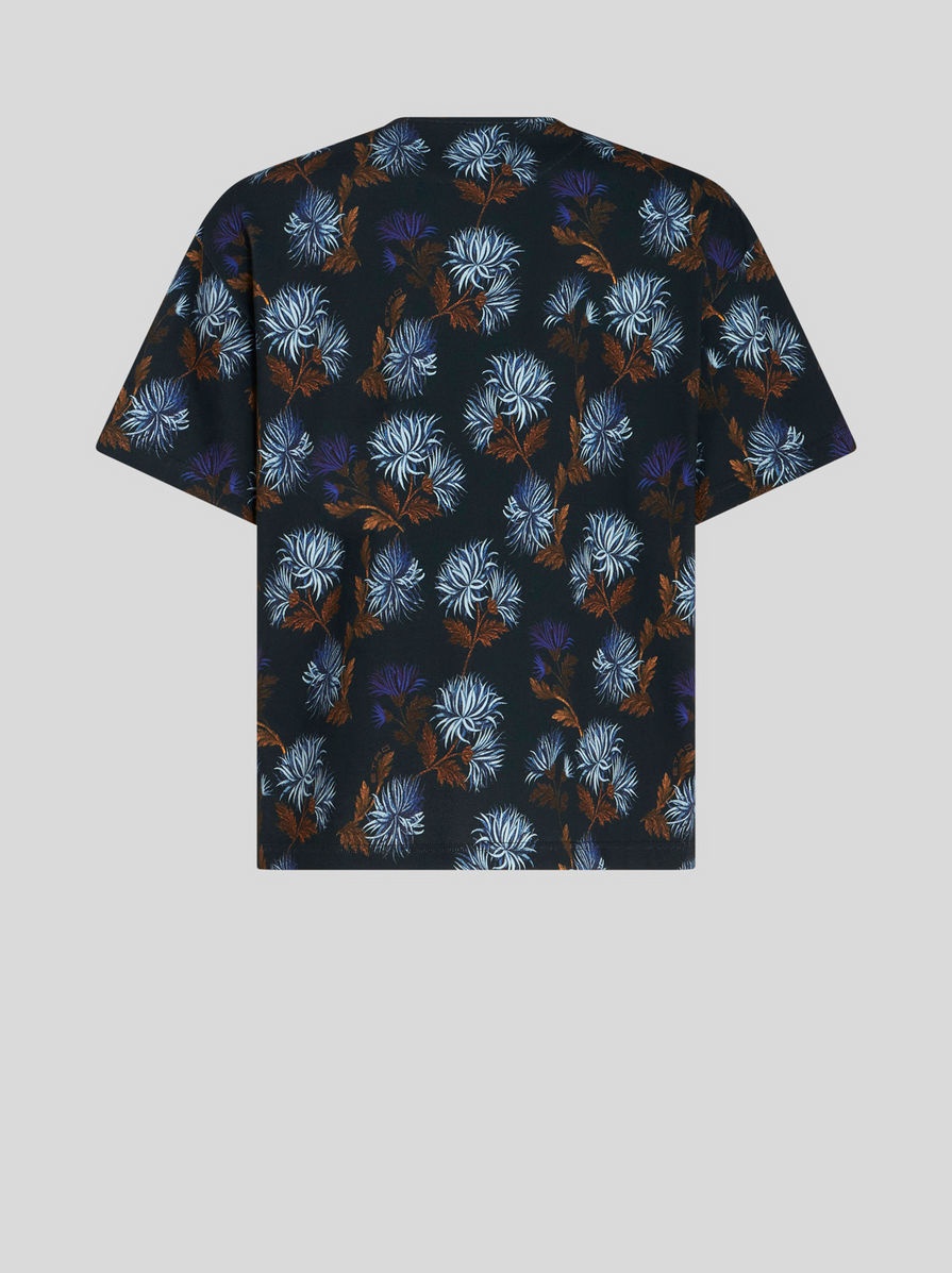 T-SHIRT WITH DAHLIAS ALL-OVER - 5