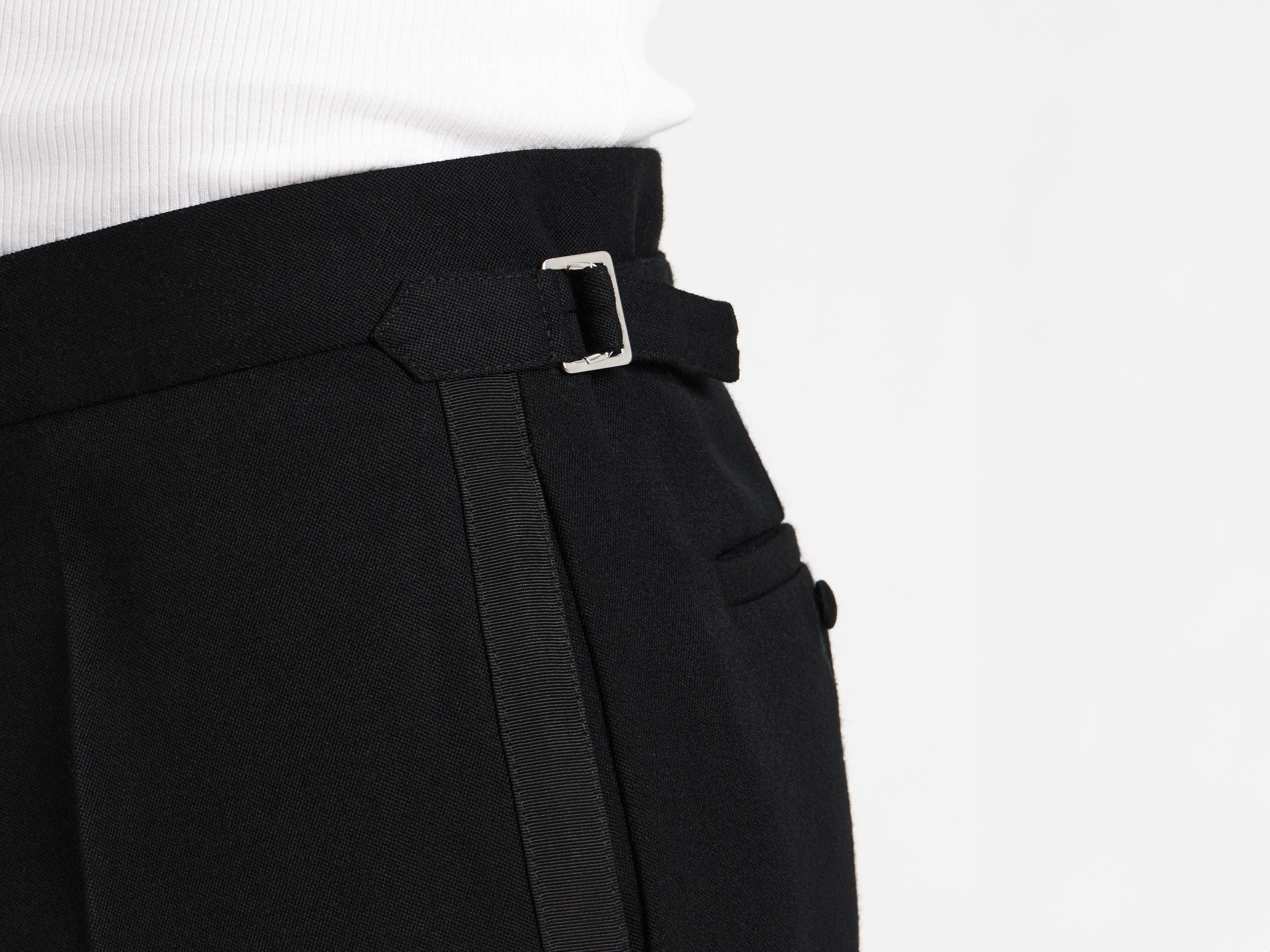 TAILORED TUXEDO TROUSERS IN BLACK - 7