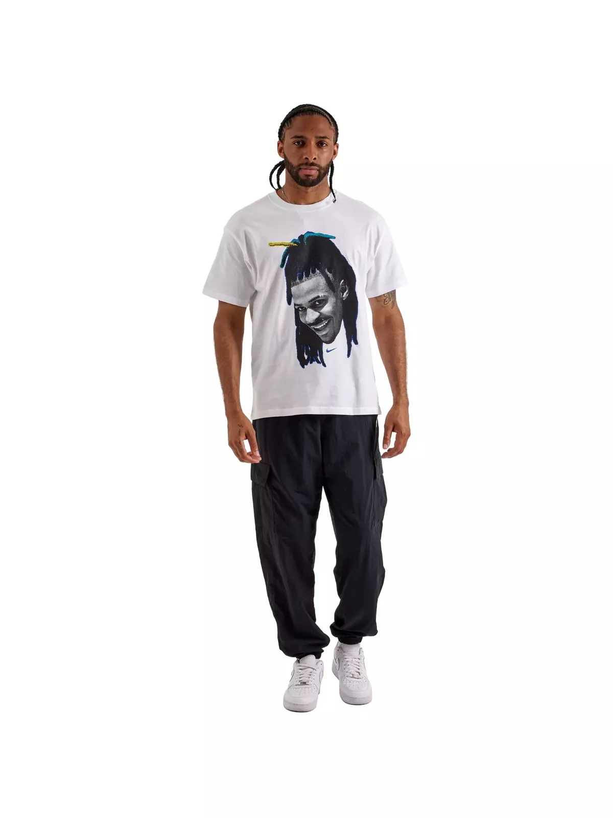 Men's Ja Basketball Tee-White - 4