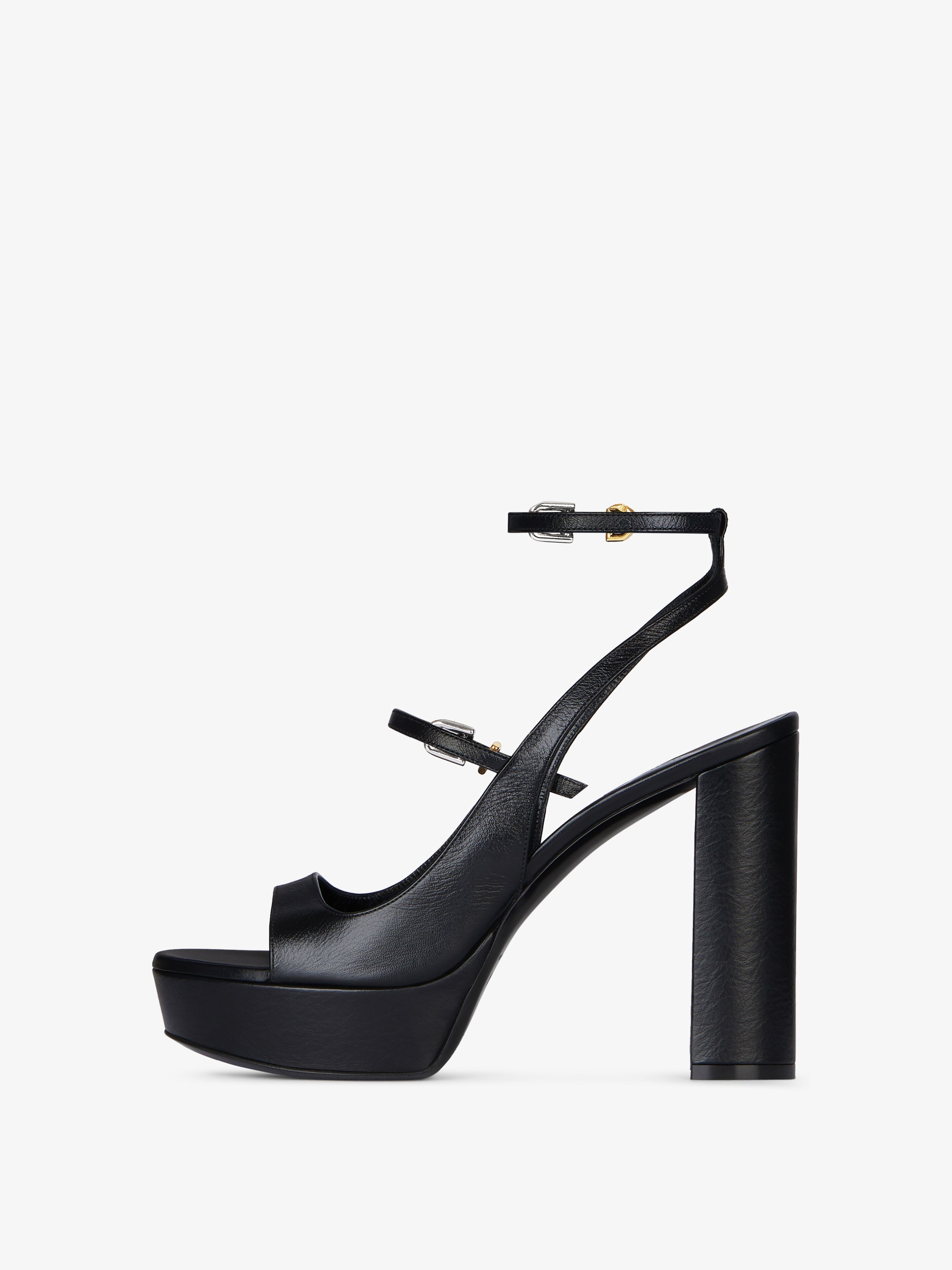 VOYOU PLATFORM SANDALS IN LEATHER - 4