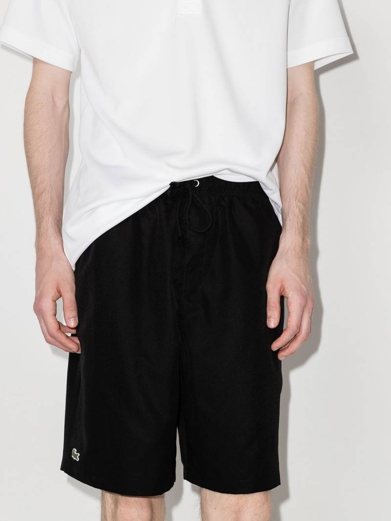 LACOSTE logo-patch track shorts outlook