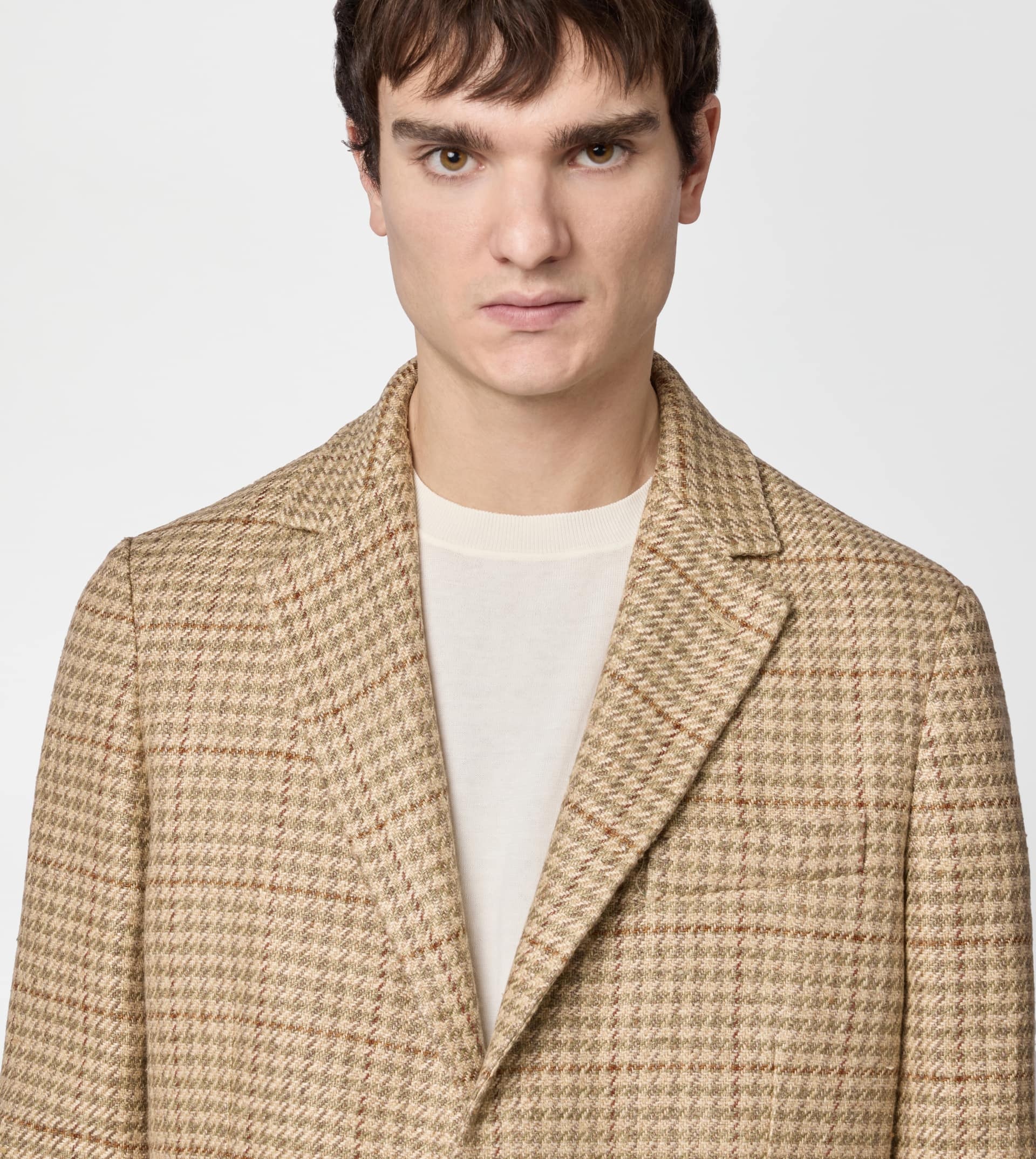 BLAZER IN SILK BLEND LINEN - BEIGE - 5