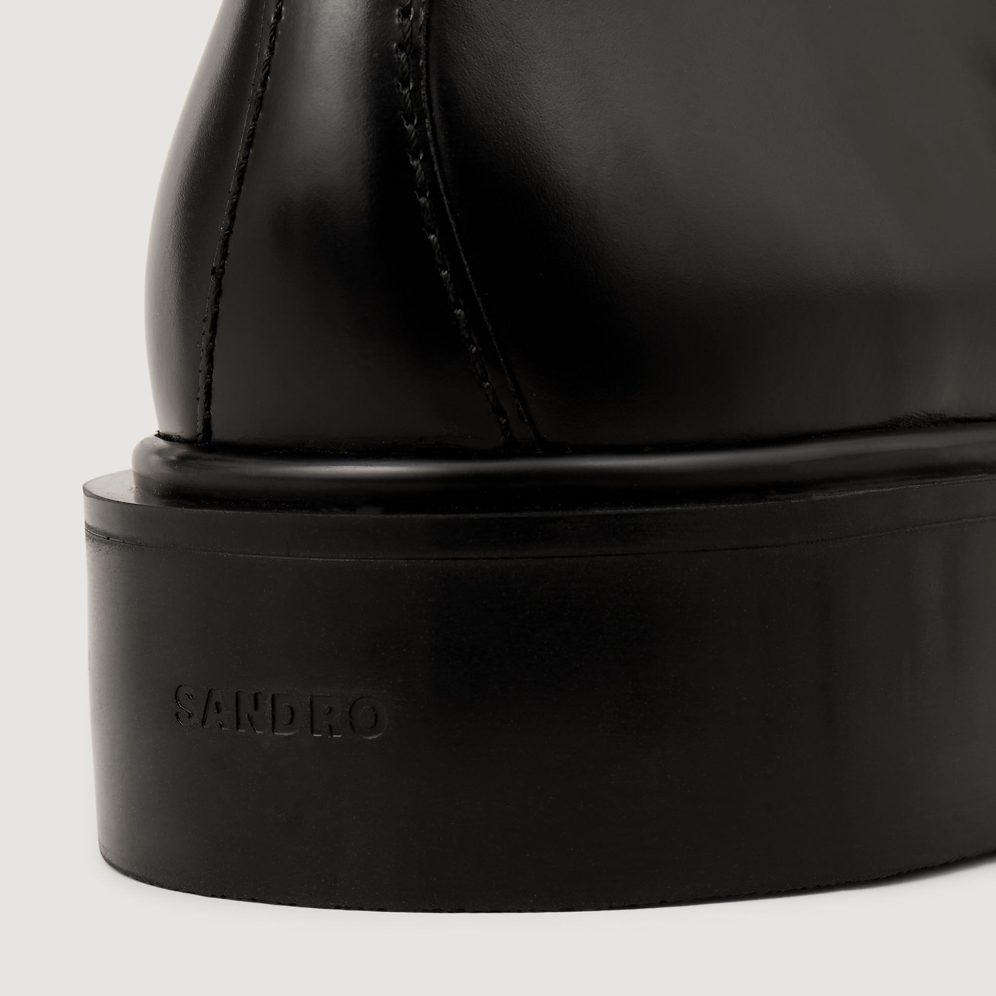 GLAZED LEATHER DERBIES - 4