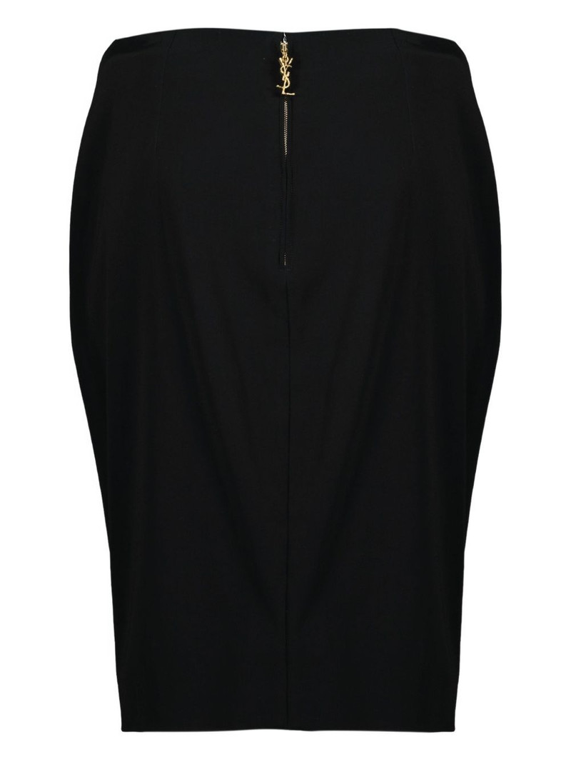SAINT LAURENT Cassandre zip-fastening pencil skirt outlook