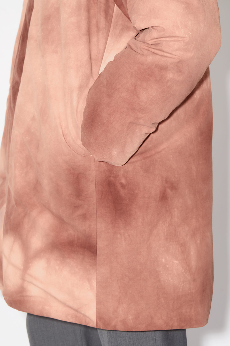 Dyed puffer coat - Rust red 5