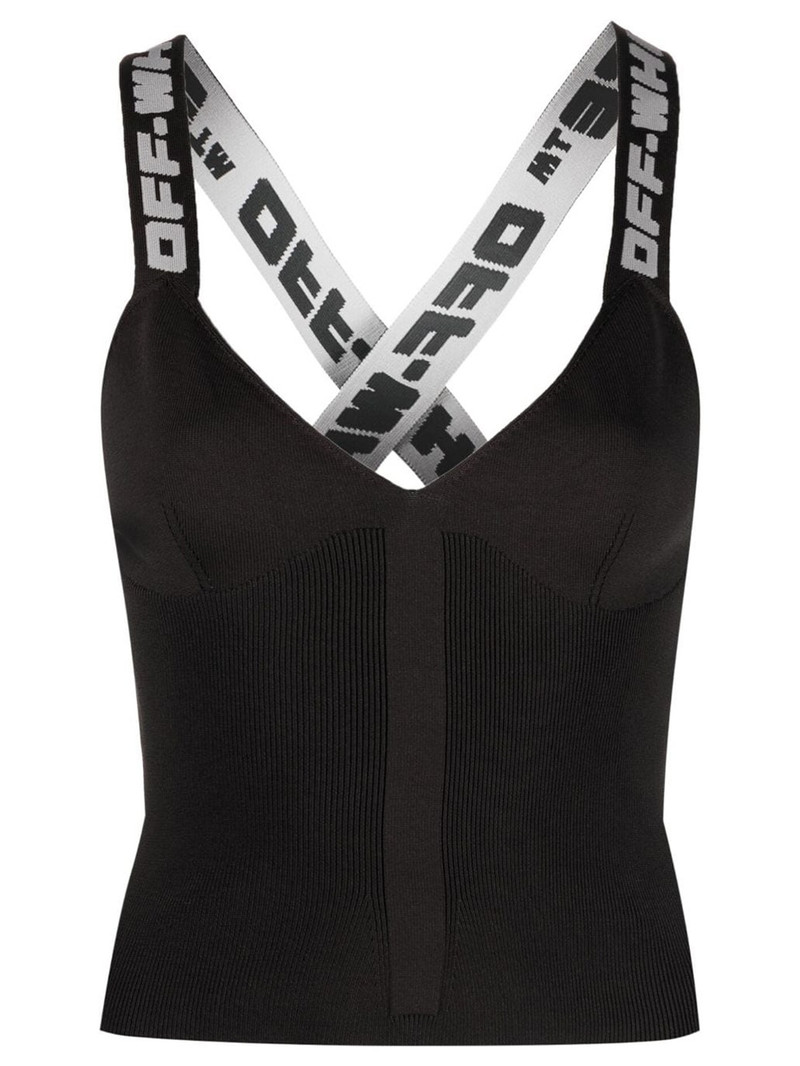 Logo Band Tank Top Black And Grey 1