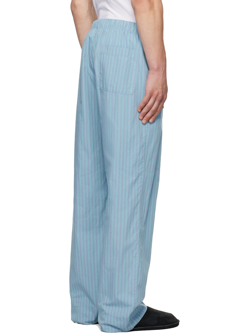 SSENSE Exclusive Blue AURALEE Edition Cotton Poplin Pyjama Pants - 3