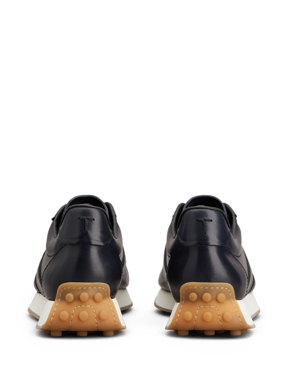 leather lace-up sneakers - 3