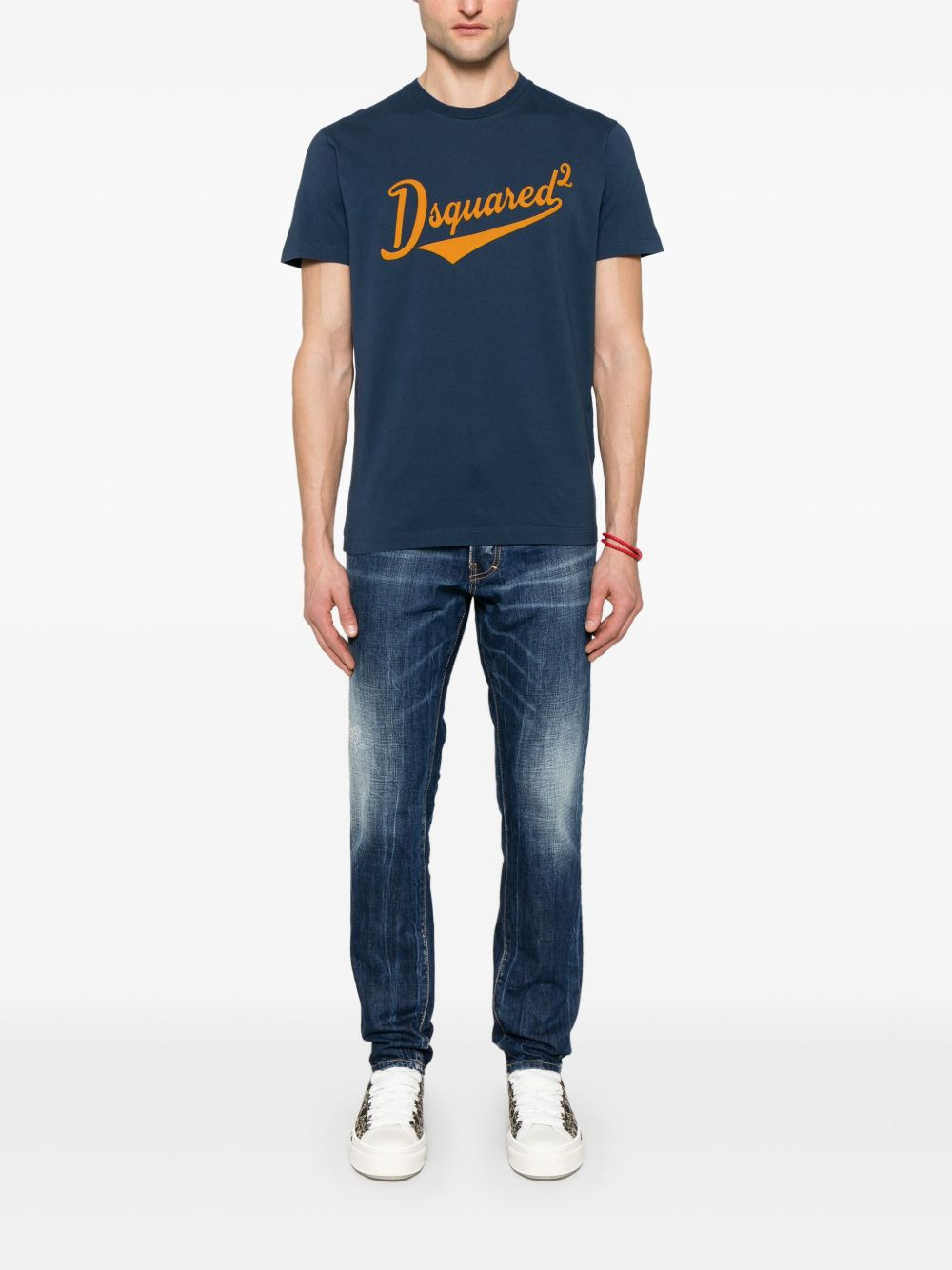 whiskering-effect jeans - 2