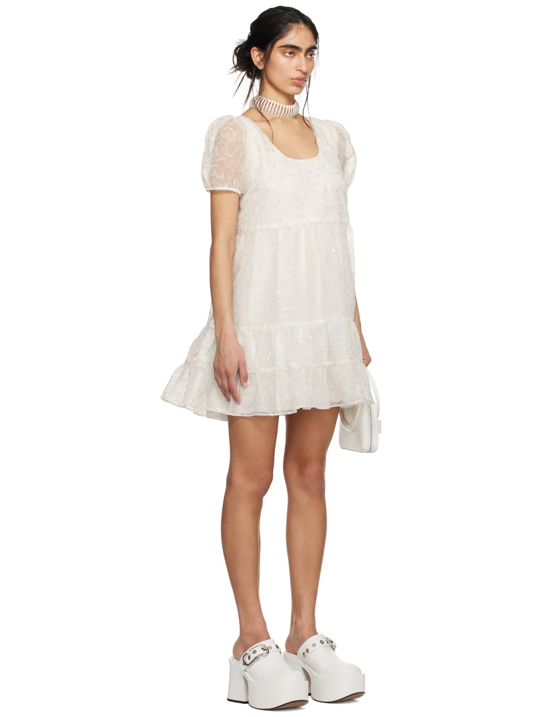 SSENSE Exclusive White Gathered Minidress - 2