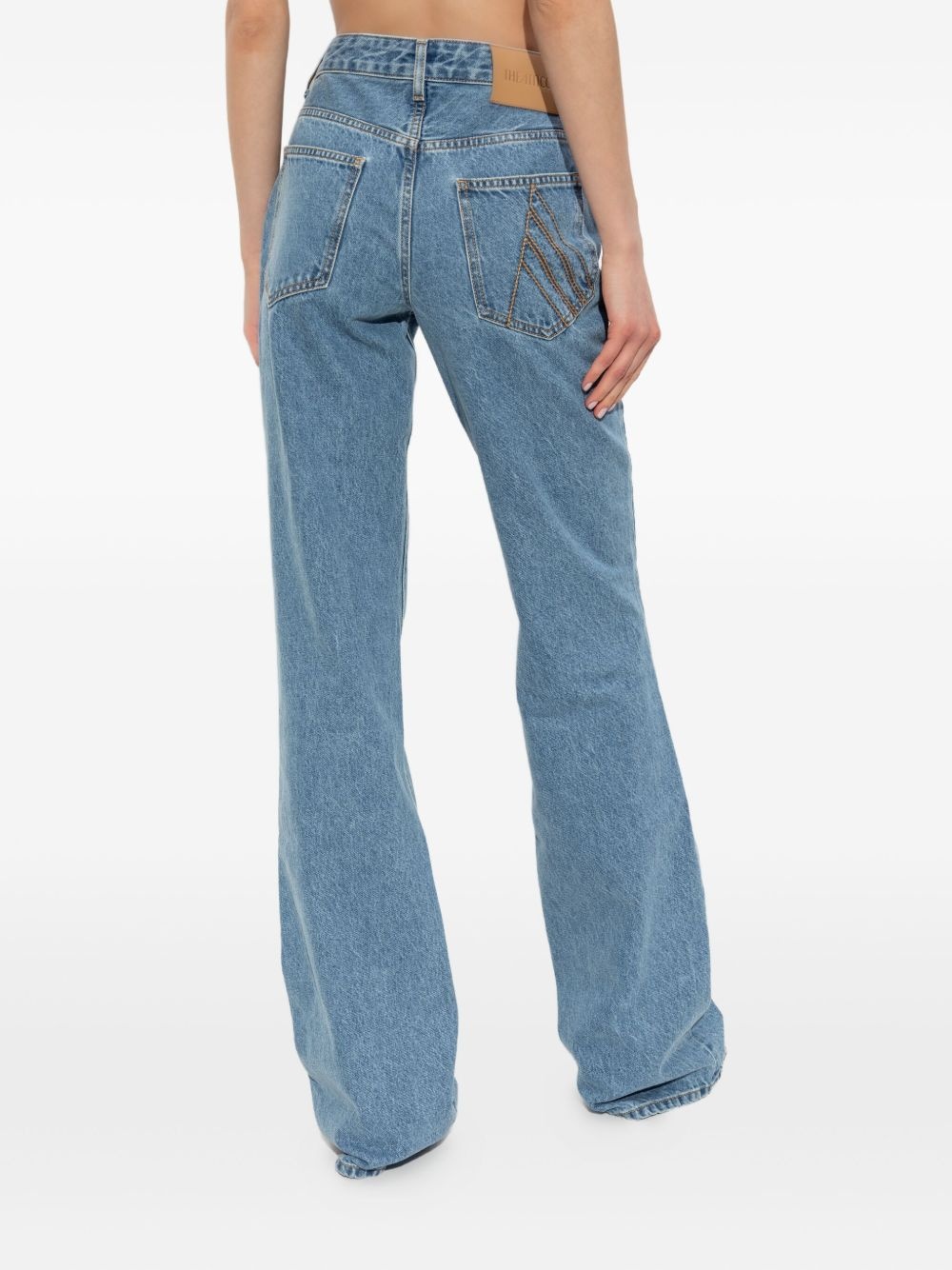 embroidered-pocket jeans - 4
