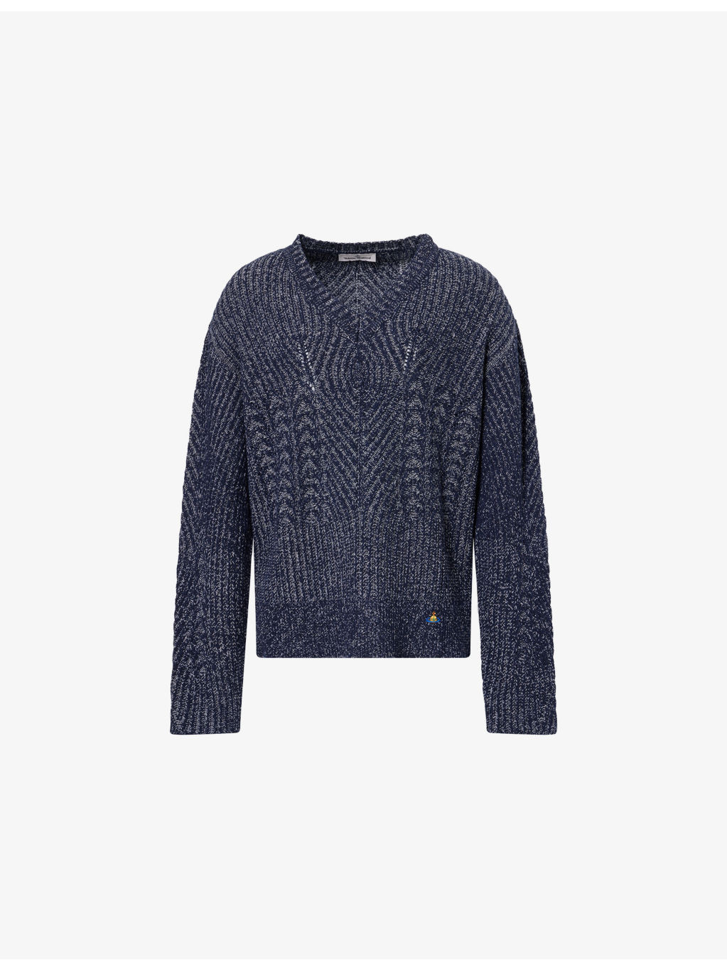 Lottie V-Neck Cotton-Wool Blend Jumper - 1