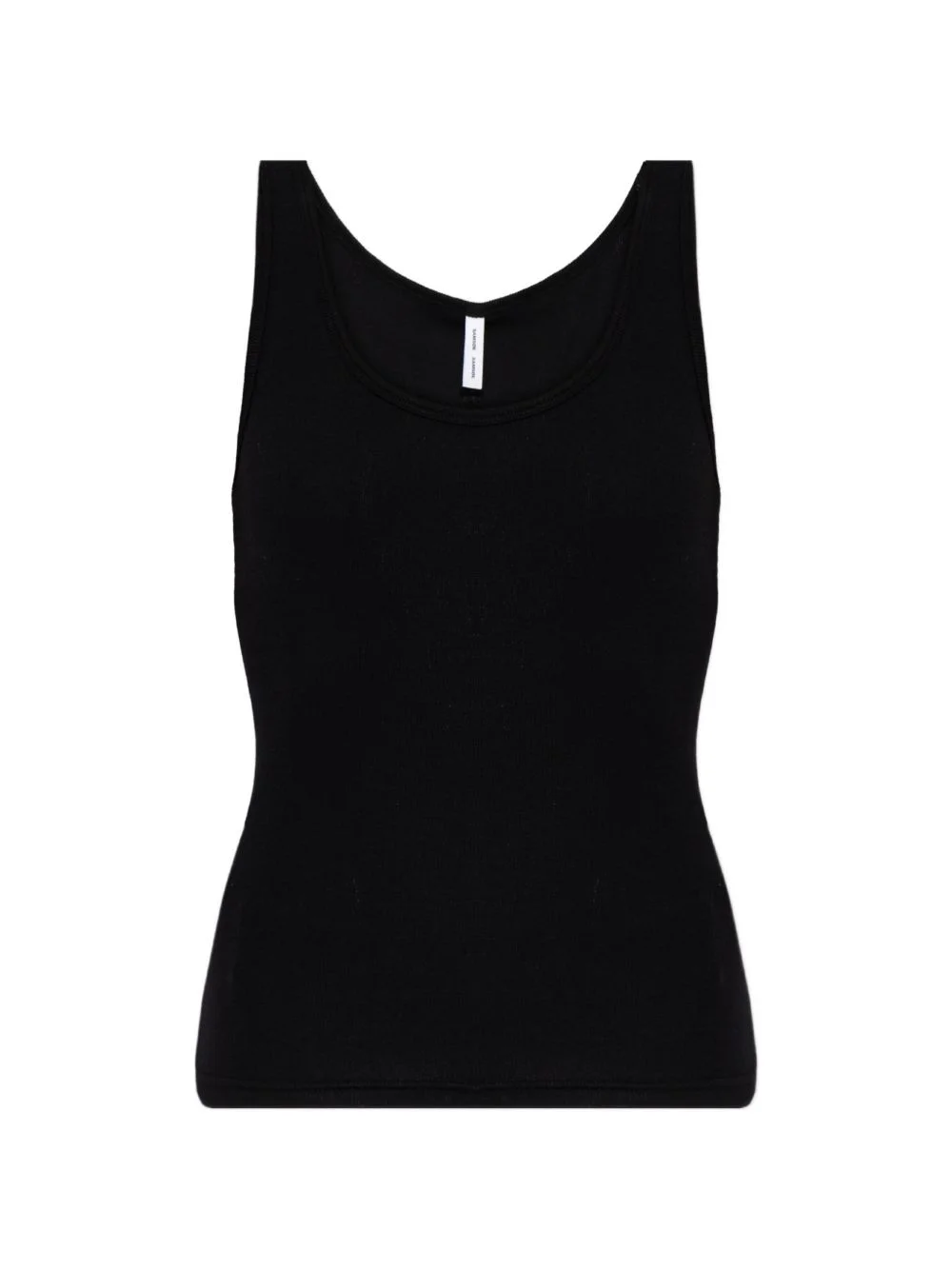 Saamanza ribbed-knit scoop-neck top - 1