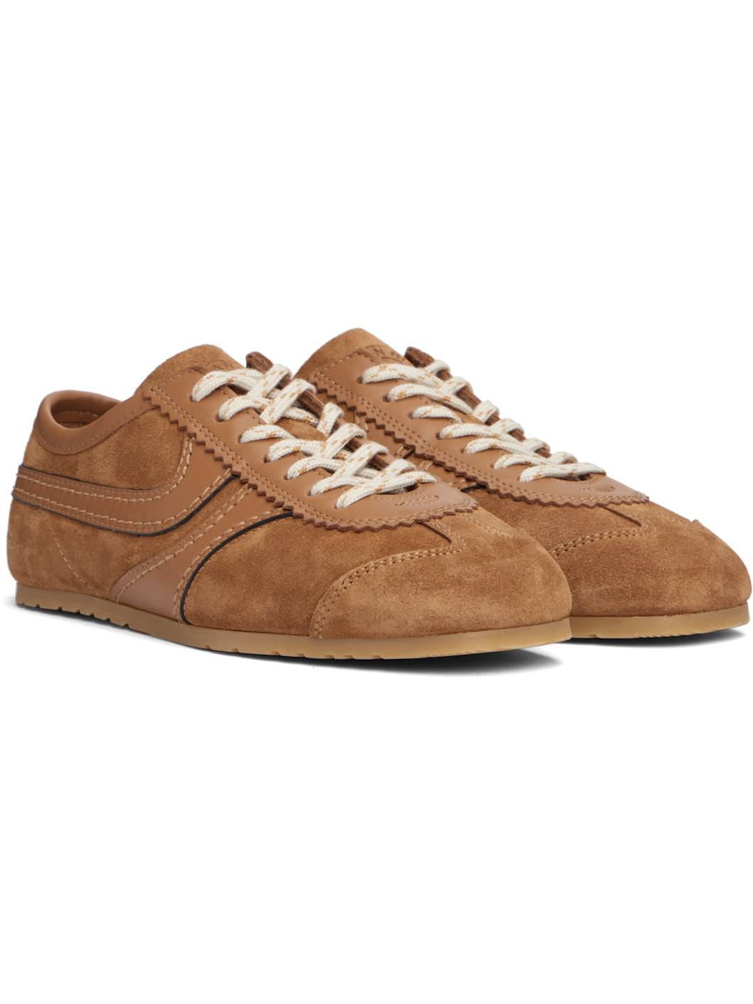 Tan Suede Sneakers - 4