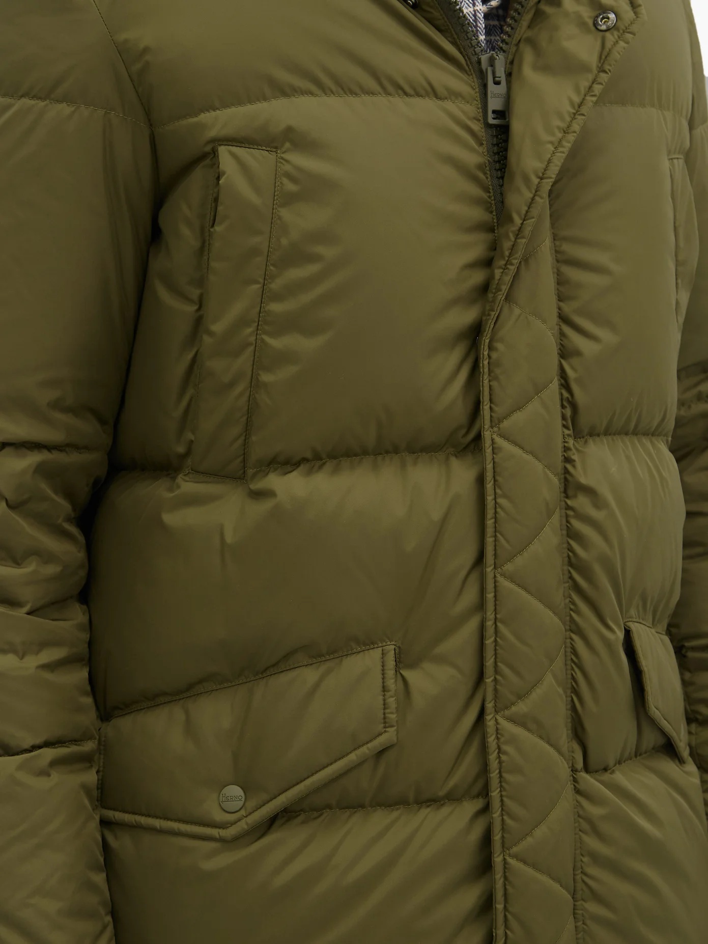 Hooded down-quilted coat - 4