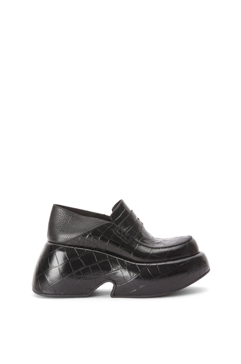 Wedge slip on loafer in calfskin 1