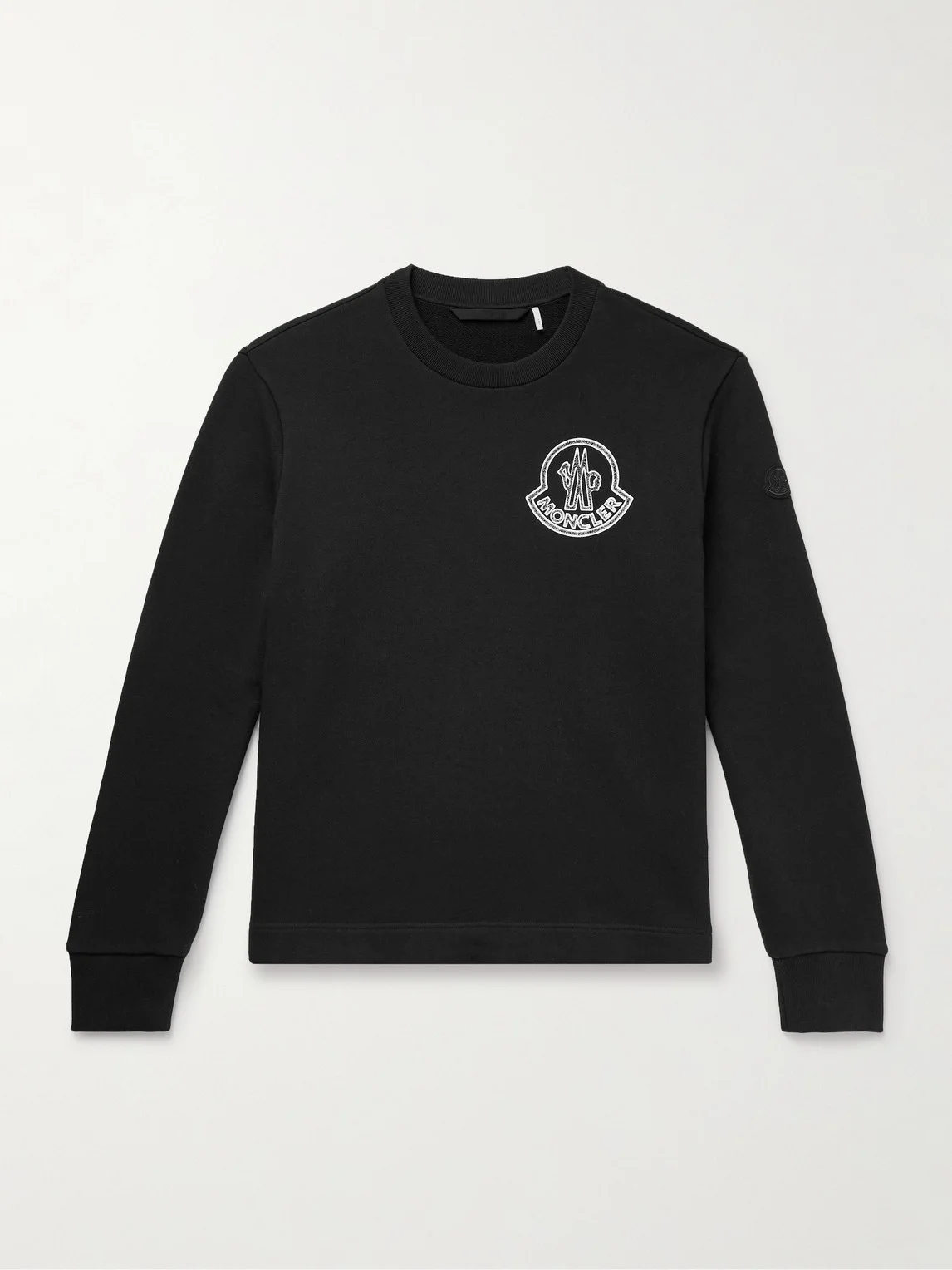 Logo-Print Appliquéd Cotton-Jersey Sweatshirt - 1