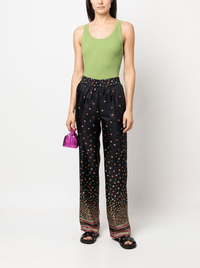 REDValentino floral-print silk trousers outlook