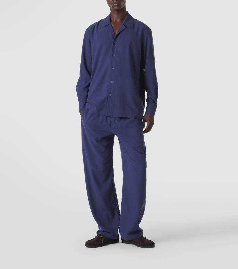 SAMAN AMEL Silk straight pants outlook