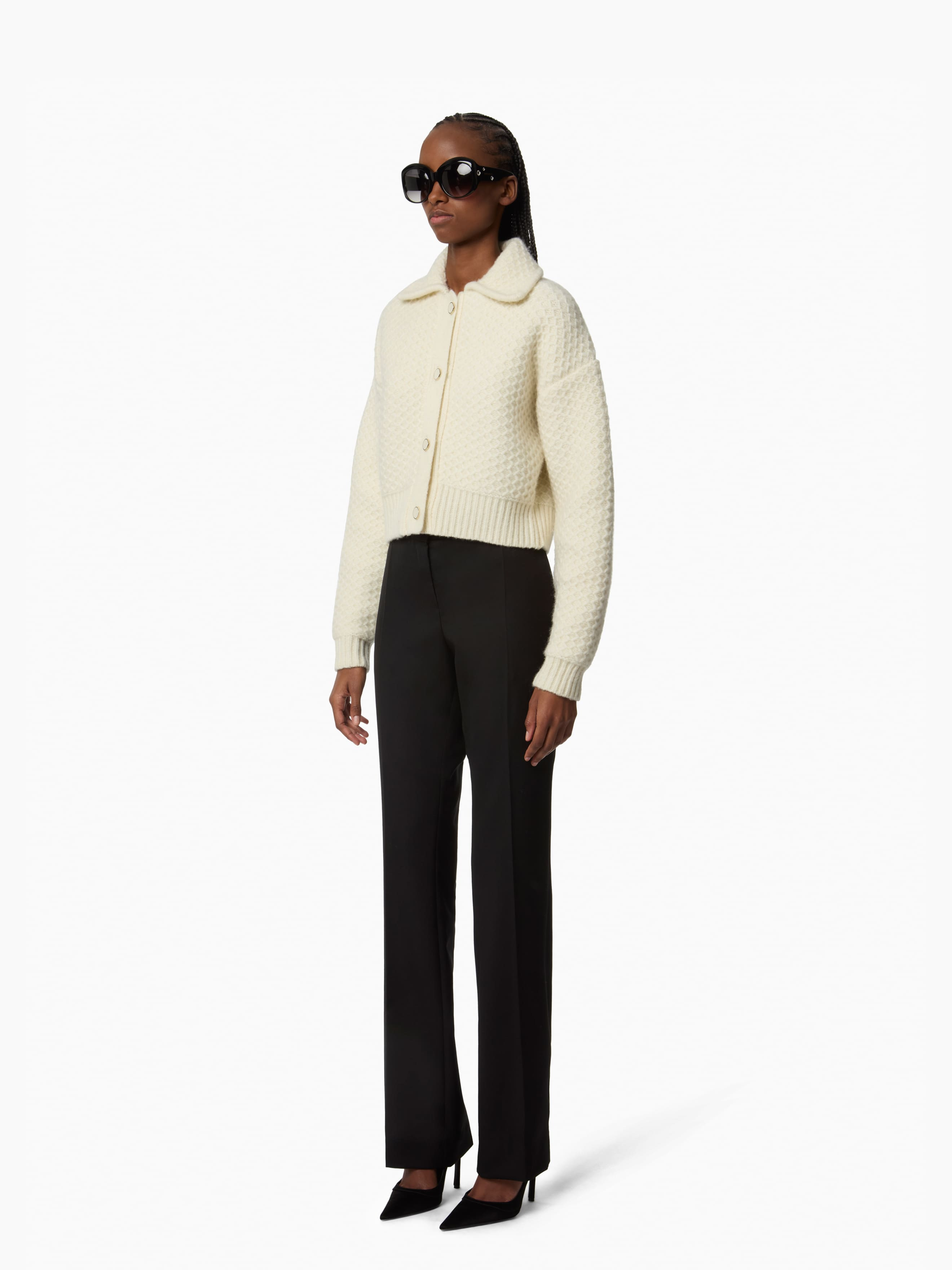 Textured Wool Cardigan - 2