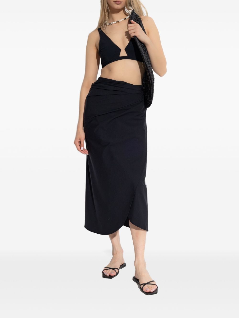 ruched midi skirt - 2
