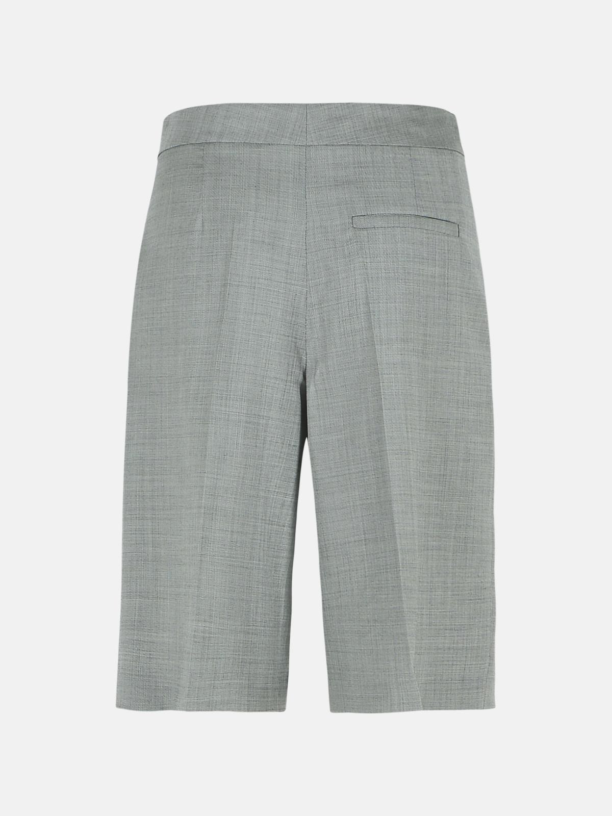 'SAON' GREY VIRGIN WOOL SHORTS - 3