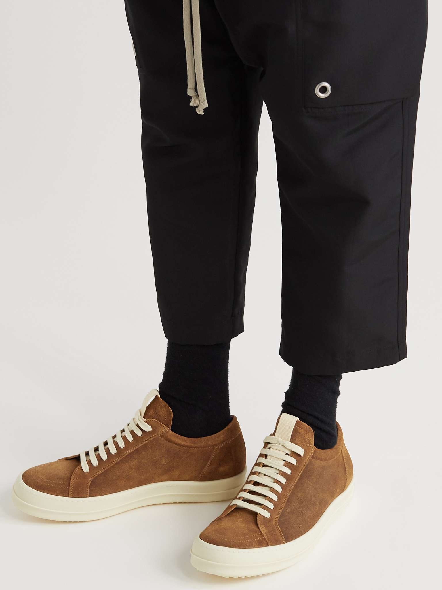 Canvas-Trimmed Suede Sneakers - 2