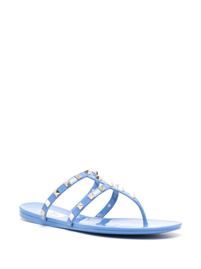 Valentino Rockstud thong flat sandals outlook