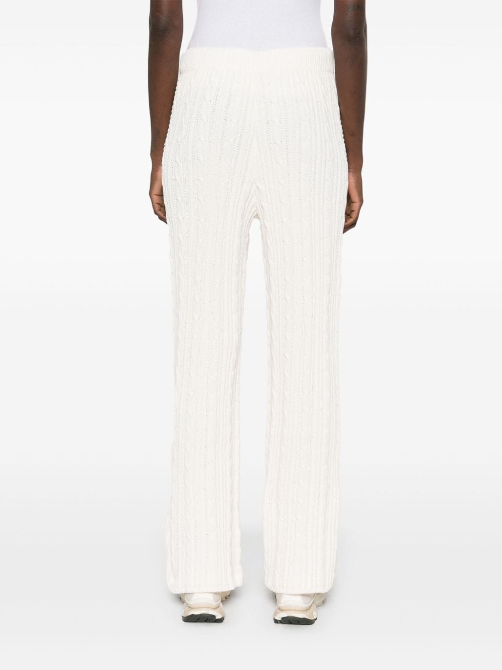 cable-knit track pants - 4