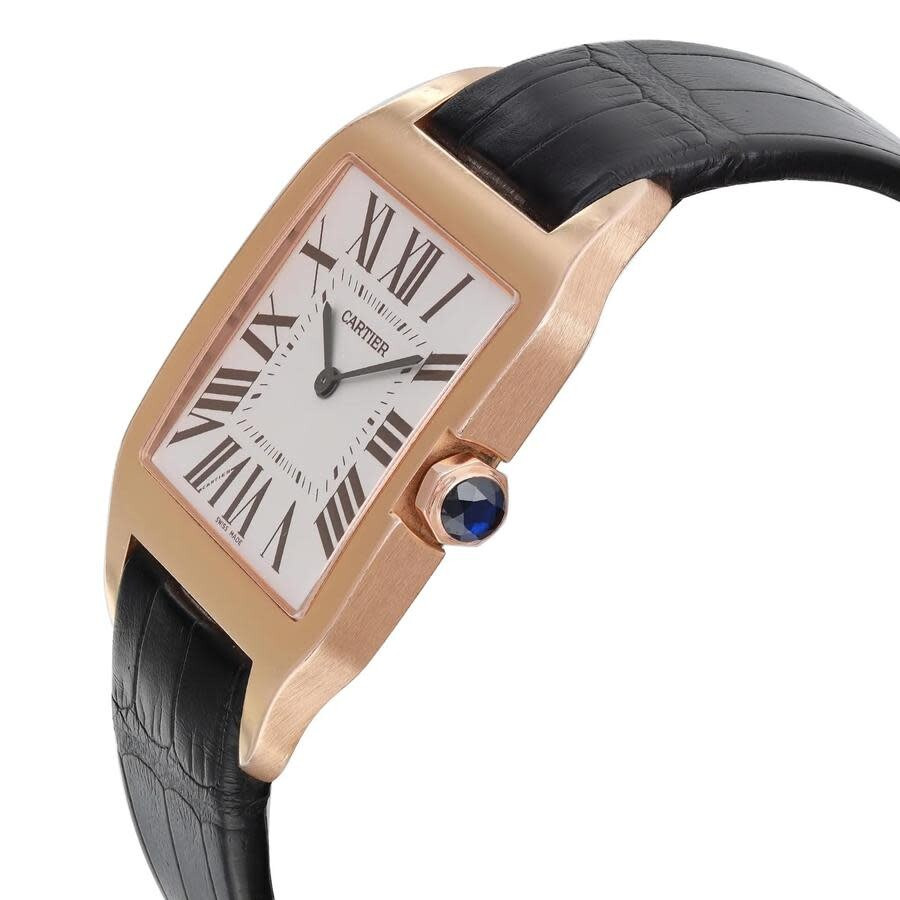 Pre-owned Cartier Cartier Santos Hand Wind Grey Dial Men's Watch 2650 - 3