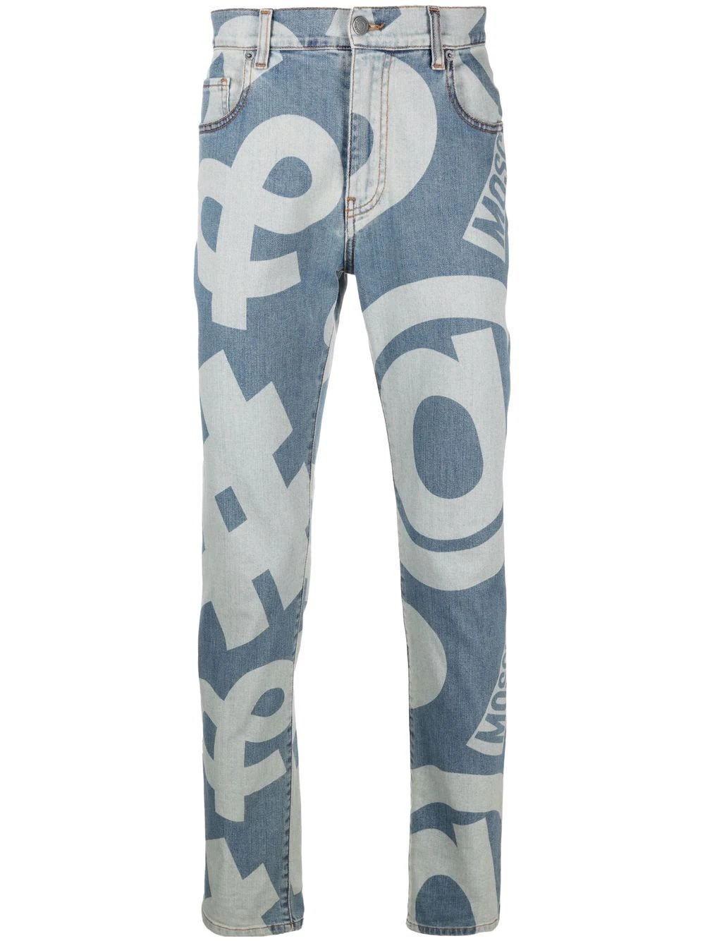 Symbols logo print jeans - 1