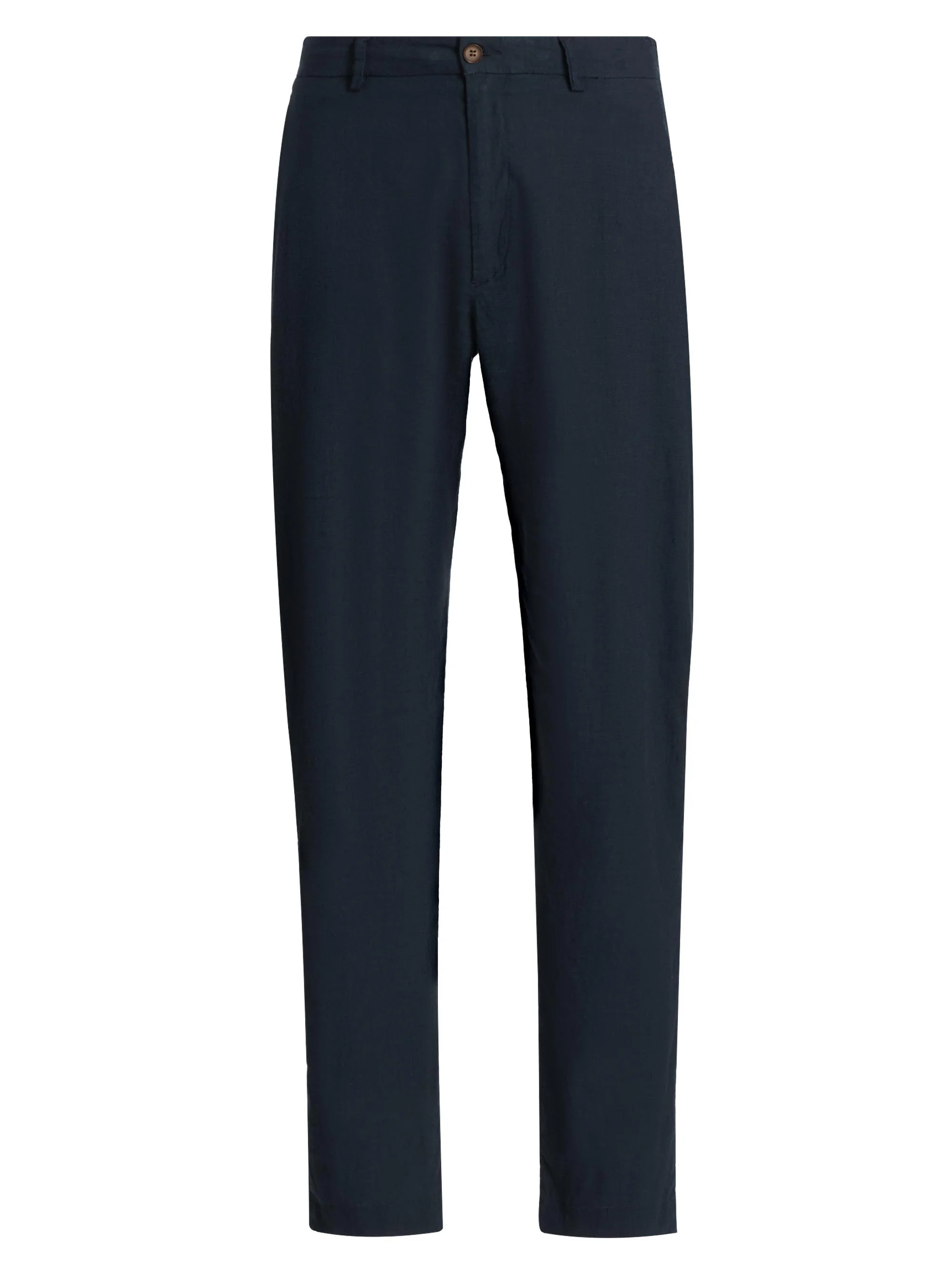 Men's Linen-Blend Trousers - Midnight - 1