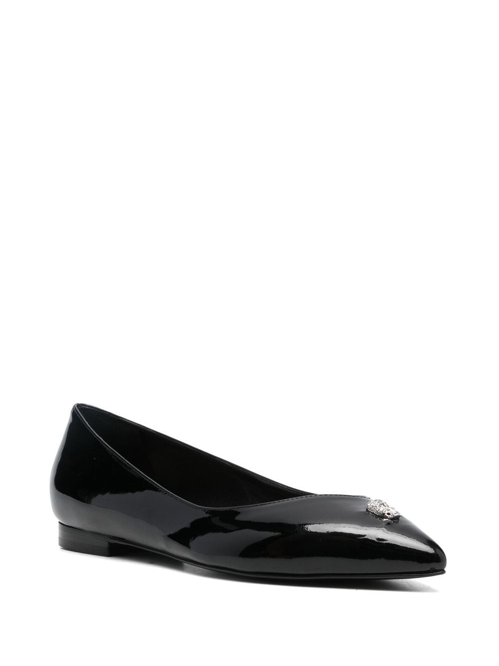 skull-stud ballerina shoes - 2