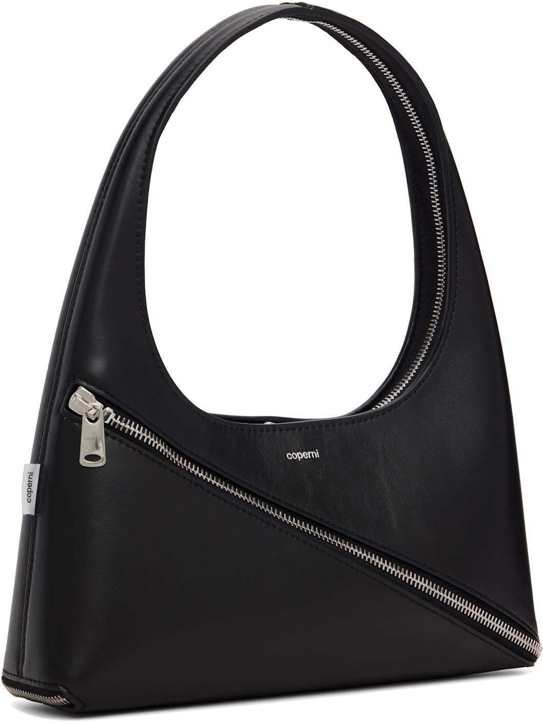 Black Zip Baguette Bag - 2