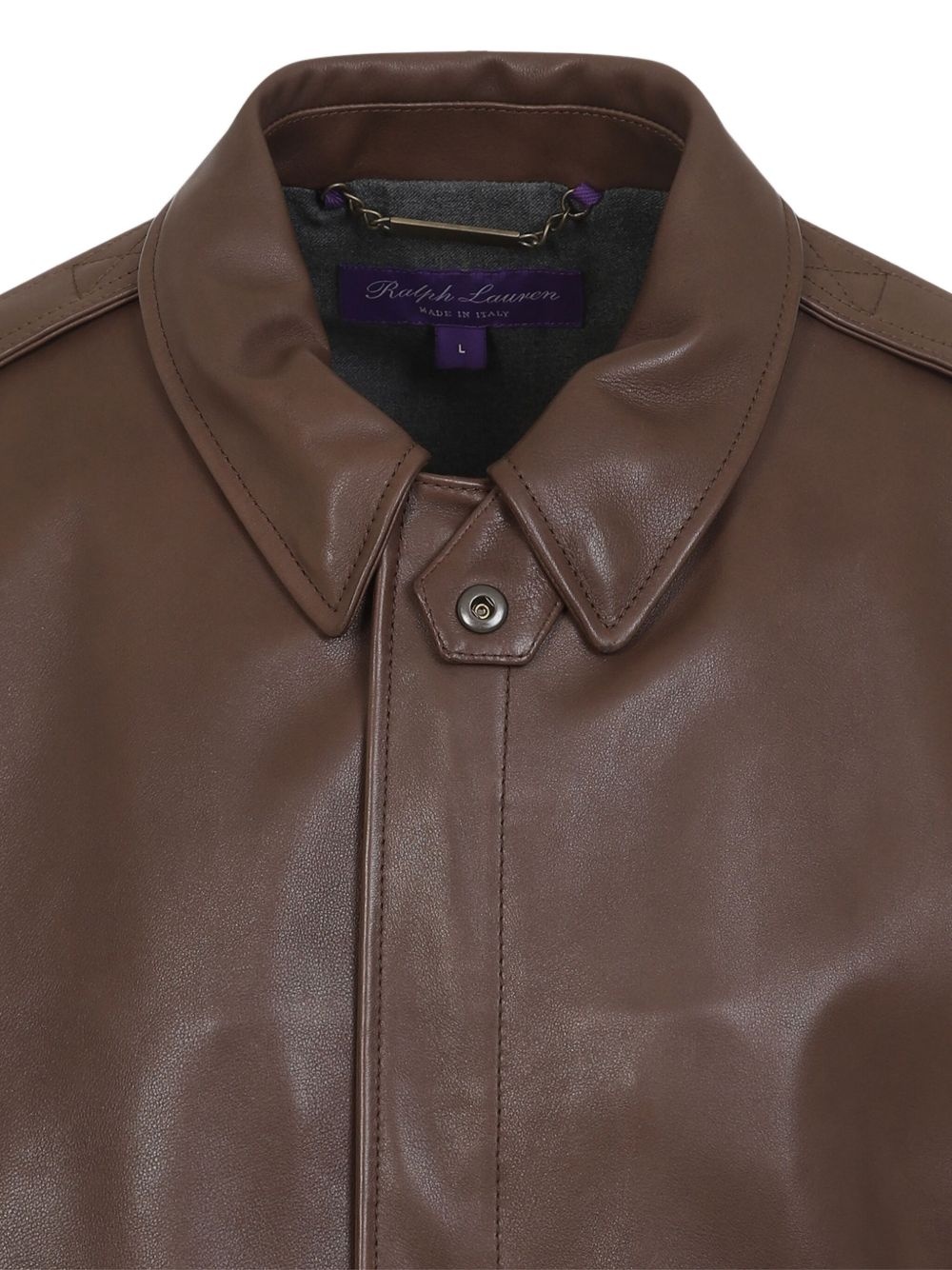 zip-up leather jacket - 4