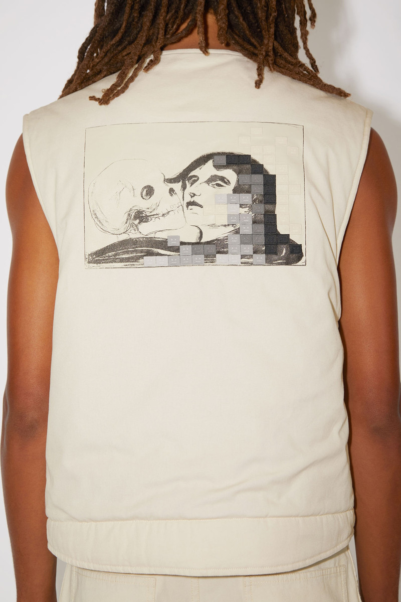 Printed gilet - Ecru beige 6