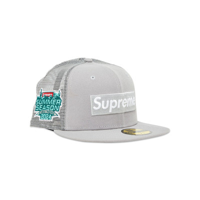 Supreme Supreme Box Logo Mesh Back New Era 'Grey' outlook
