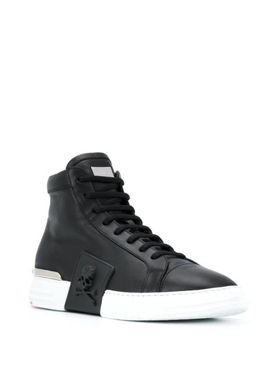 PHILIPP PLEIN Original logo plaque hi-top sneakers outlook