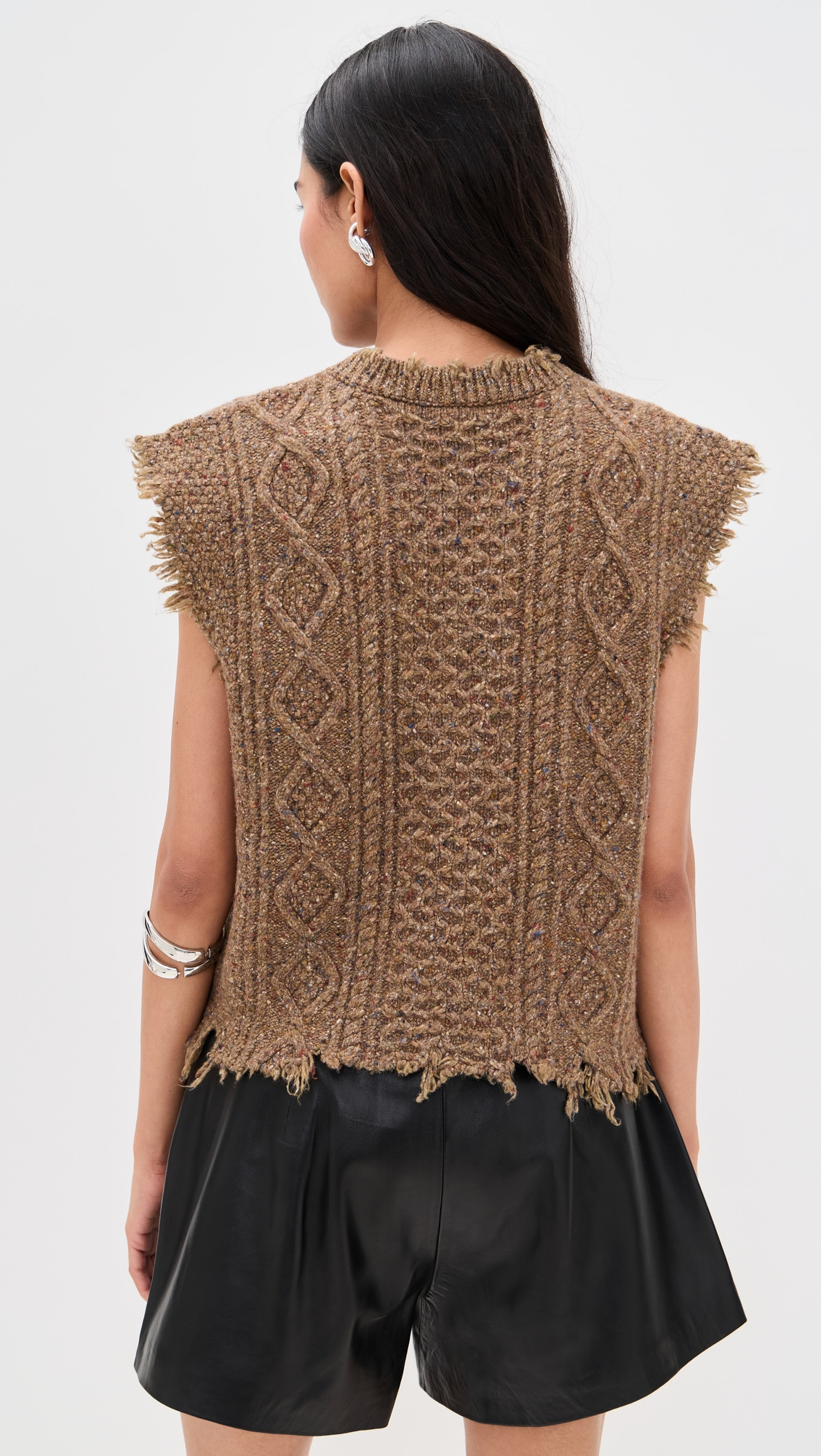 Boyfriend Cable Sweater Vest - 2