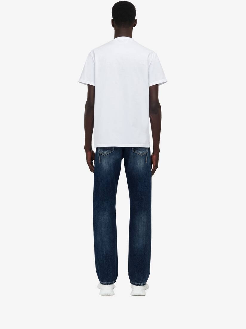 Men's McQueen Graffiti T-shirt in White/multicolor - 4