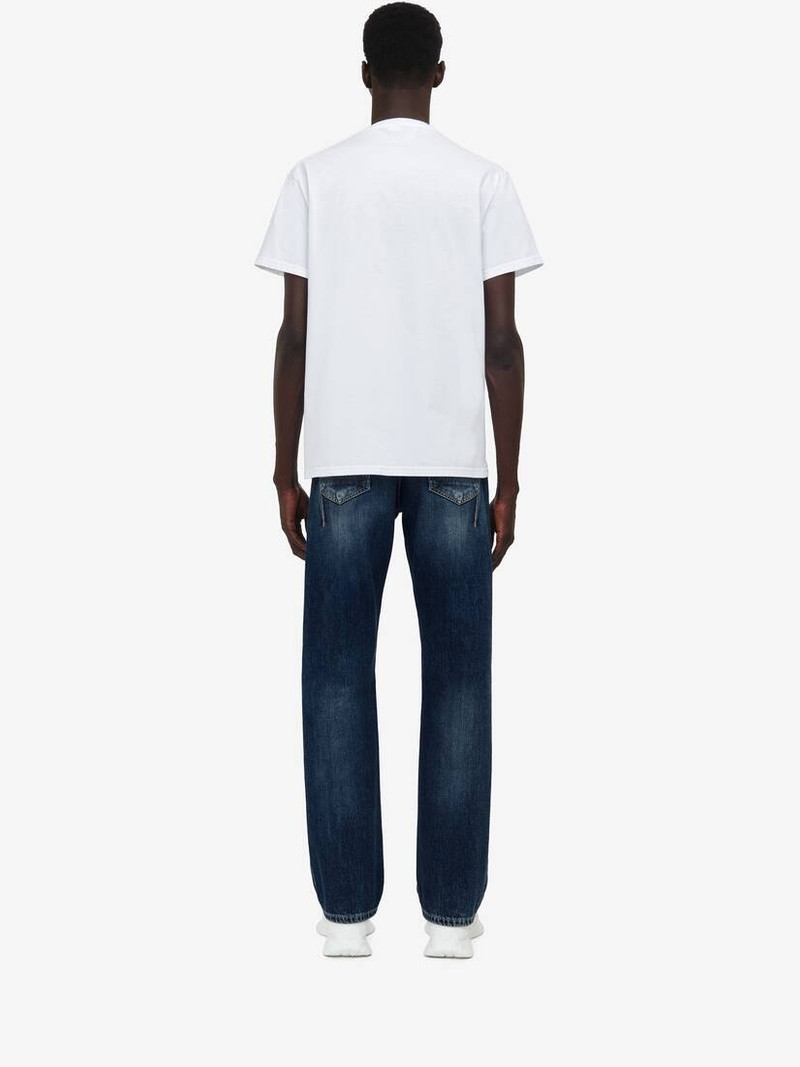 Men's McQueen Graffiti T-shirt in White/multicolor 4