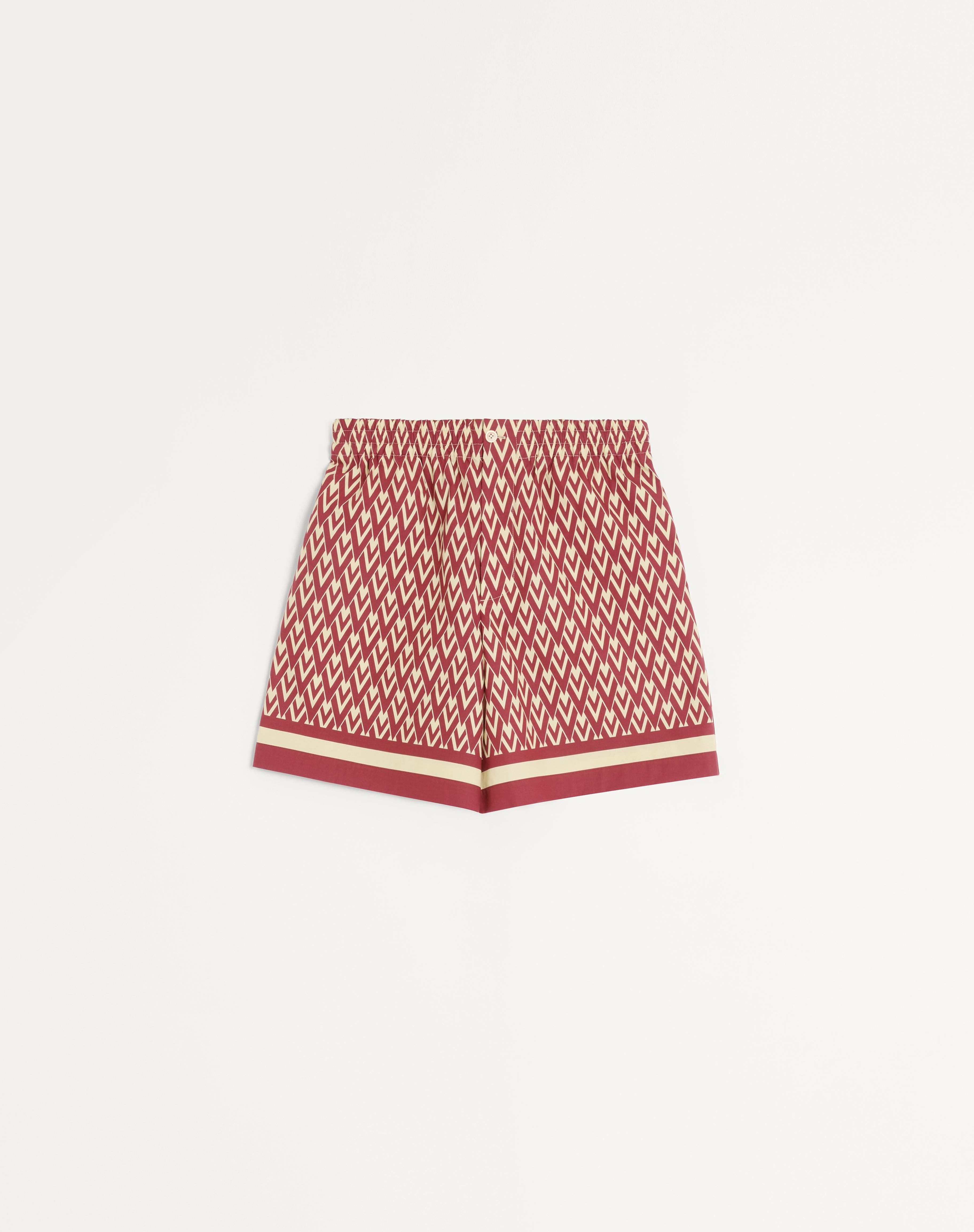 COTTON POPELINE BERMUDA SHORTS WITH TOUTE LA V PRINT - 1