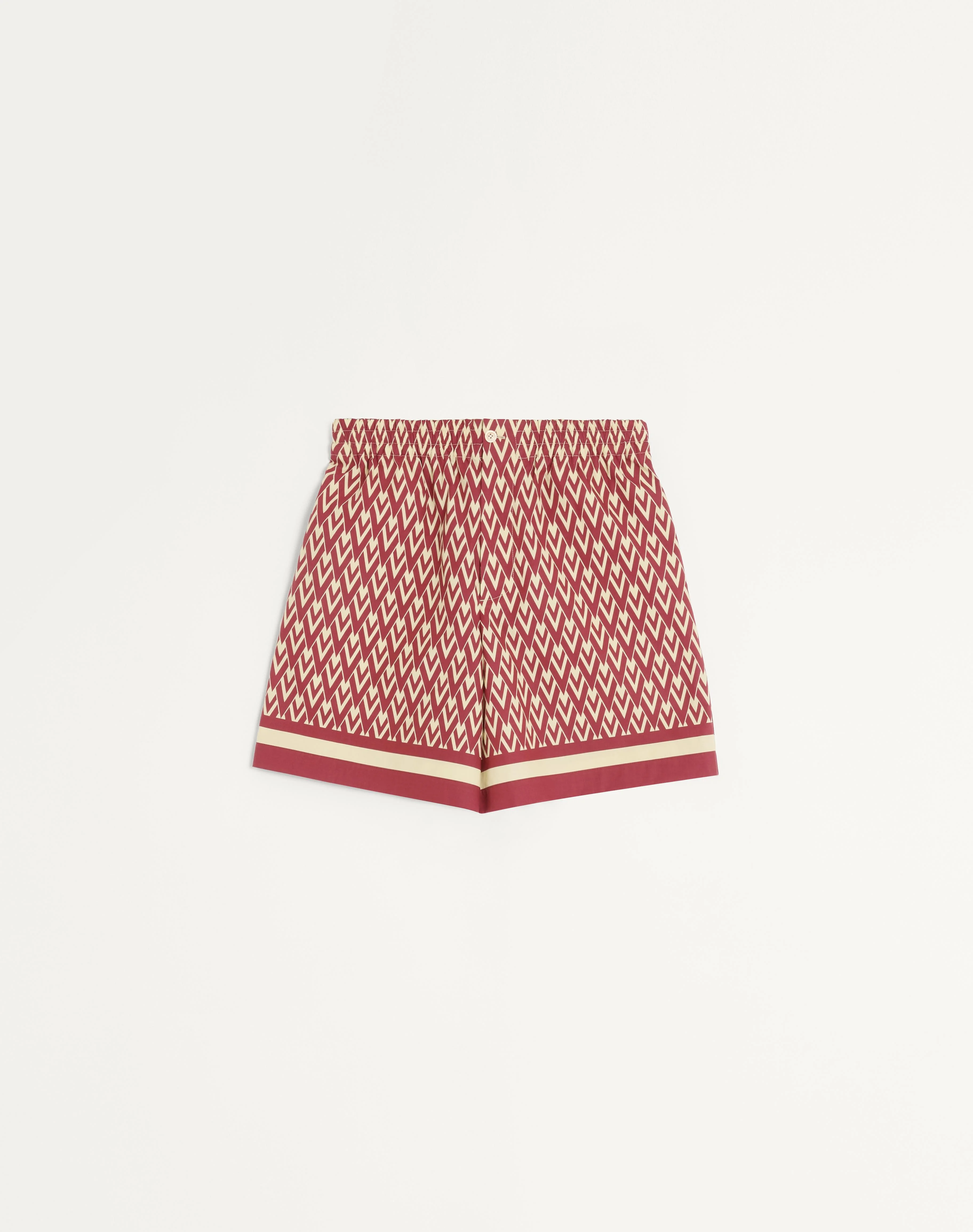 COTTON POPELINE BERMUDA SHORTS WITH TOUTE LA V PRINT - 1