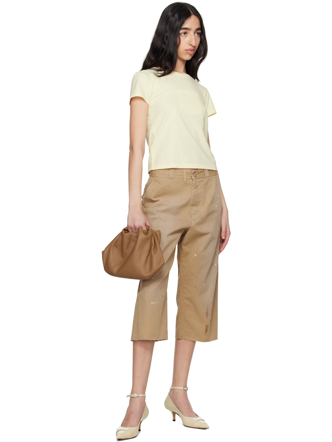 Yellow Heavy Cotton Jersey T-shirt - 4