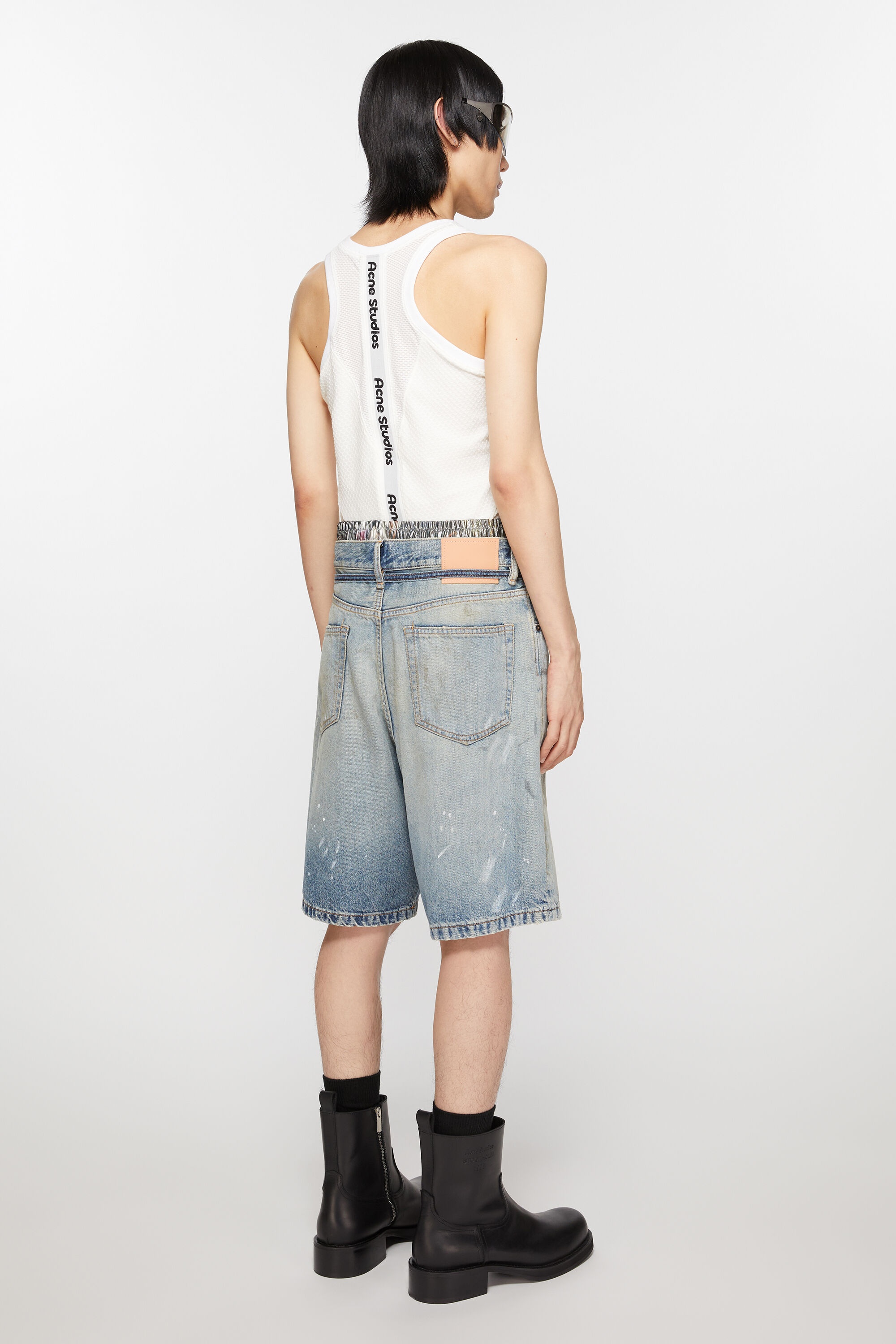 Loose fit denim shorts - Light blue - 4